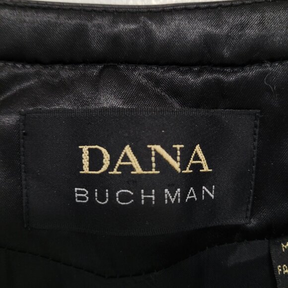 Dana Buchman Blazer Women Plus Sz 16 Zipper Tweed Boucle Wool Trim Leather - Picture 11 of 13